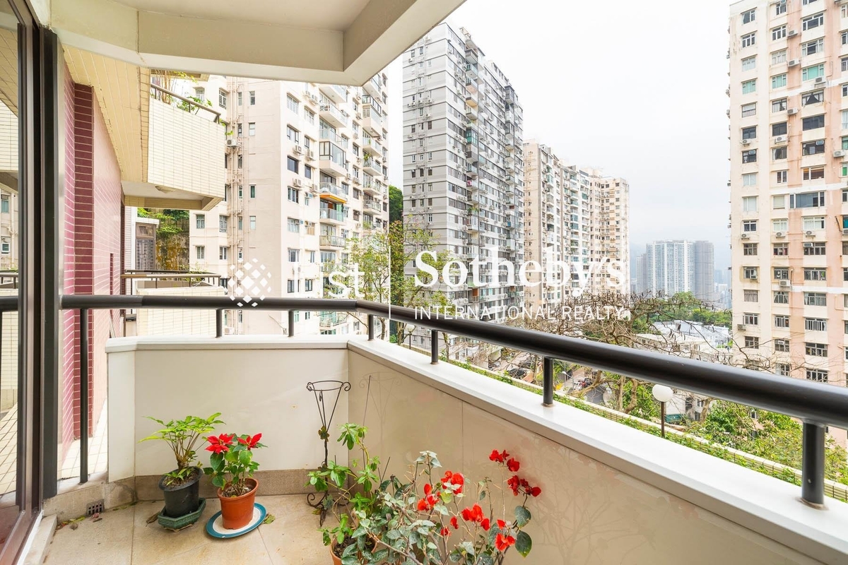 Elm Tree Towers 愉富大廈 | Balcony off Living and Dining Room