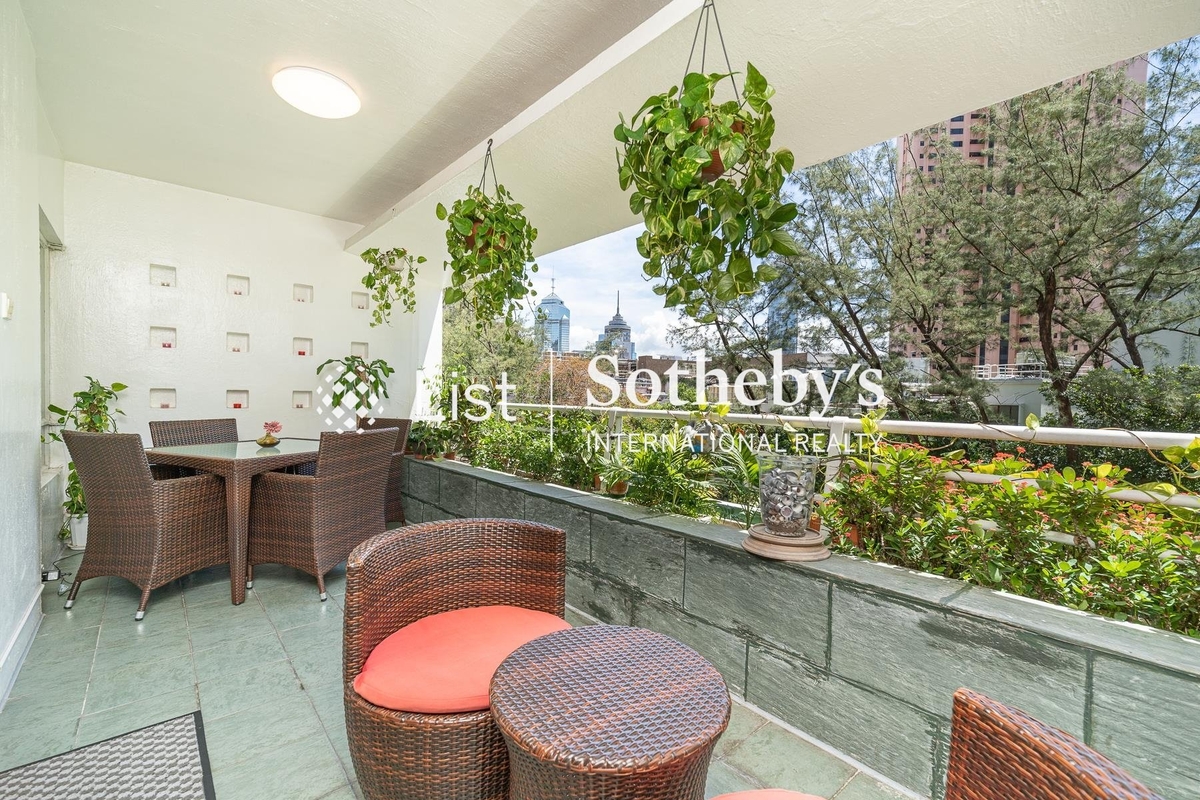 Pine Court 翠峰園 | Balcony off Living and Dining Room