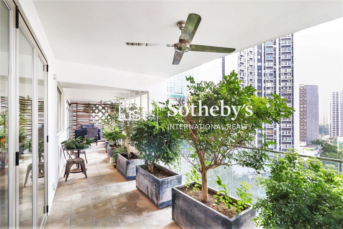 Grand House 柏齡大廈 | Balcony off Living and Dining Room