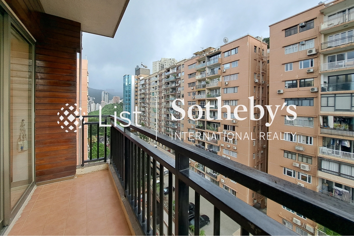 Silver Fair Mansion 銀輝大廈 | Balcony off Living and Dining Room