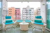 Moon Fair Mansion 滿輝大廈 | Balcony off Living and Dining Room