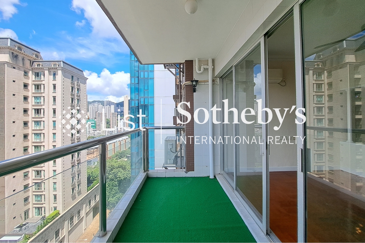 Moon Fair Mansion 滿輝大廈 | Balcony off Living and Dining Room