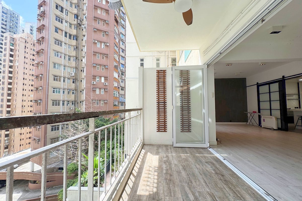 Emerald Court 翡翠樓 | Balcony off Living and Dining Room