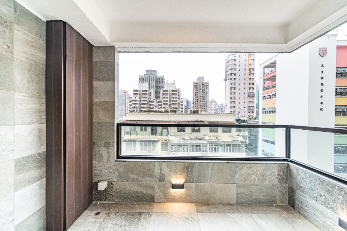 Winner Court 榮華閣 | Balcony off Living and Dining Room